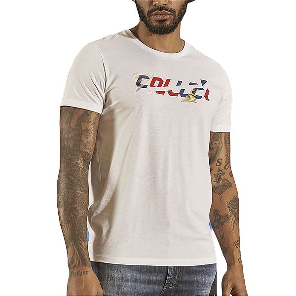 Camiseta Estampada Colcci Slim Branco Masculino