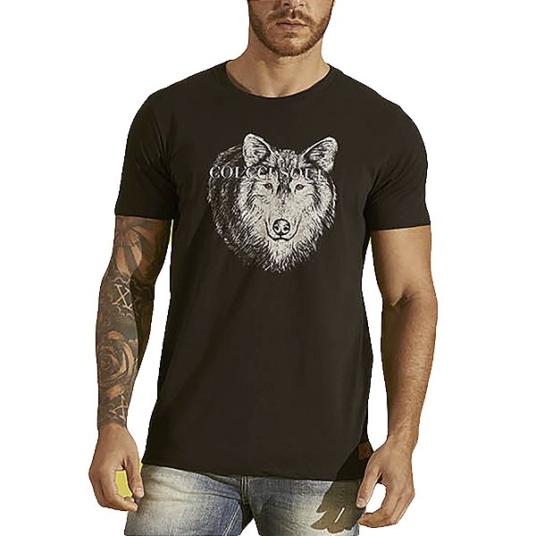 Camiseta Estampada Colcci Jamie Preto Masculino