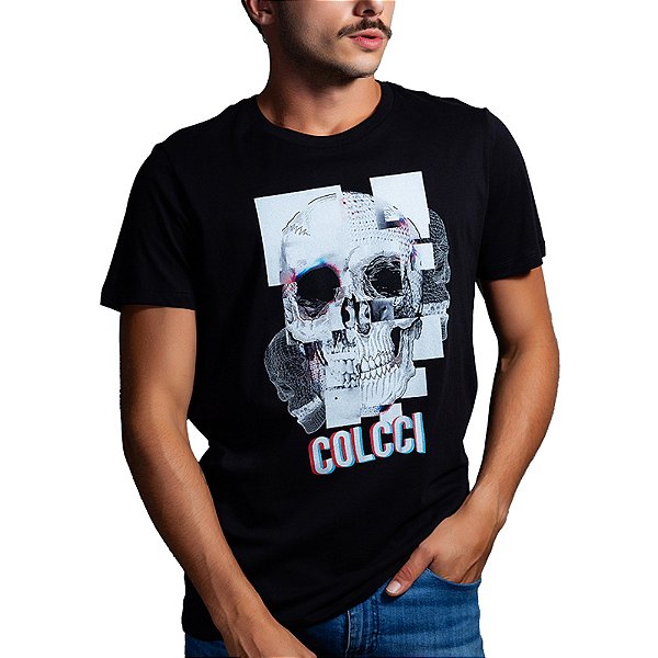 Camiseta Estampada Colcci Slim Preto Masculino