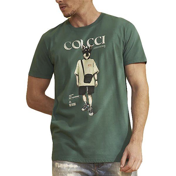 Camiseta Colcci Slim Verde Masculino
