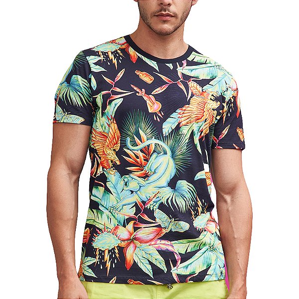 Camiseta Estampada Colcci Slim Preto Masculino