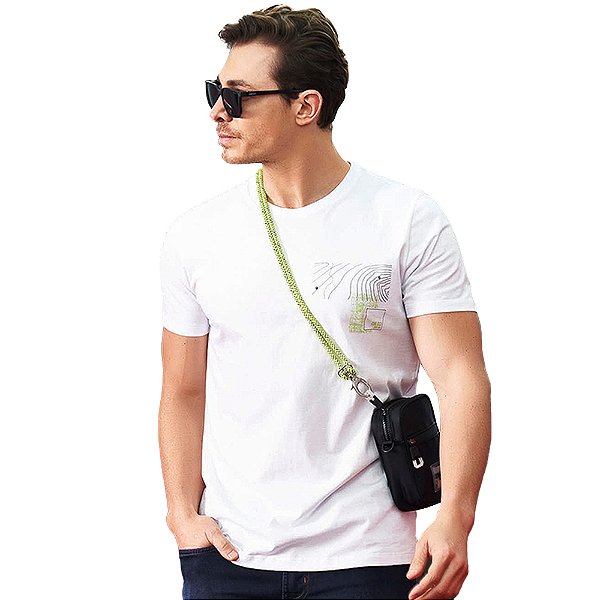 Camiseta Estampada Colcci Slim Branco Masculino