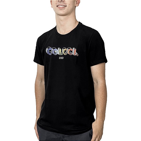Camiseta Colcci Color Logo VE23 Slim Preto Masculino