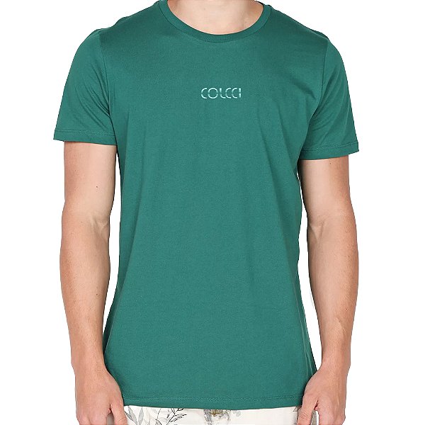 Camiseta Colcci Logo Slim VE23 Verde Masculino