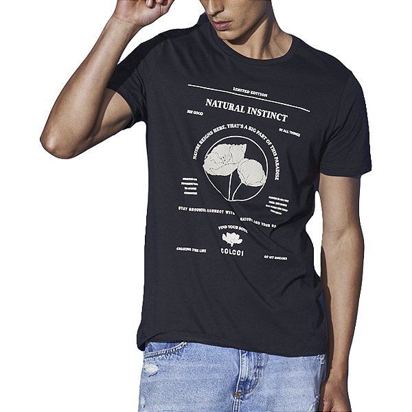 Camiseta Colcci Slim Limited Edition Preto Masculino