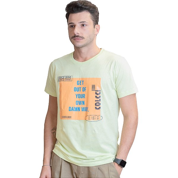 Camiseta Estampada Colcci Slim Verde Masculino