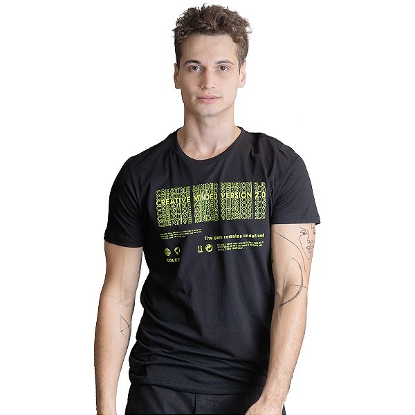 Camiseta Colcci Creative Slim VE23 Preto Masculino