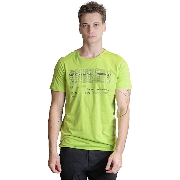 Camiseta Colcci Creative Slim VE23 Verde Masculino