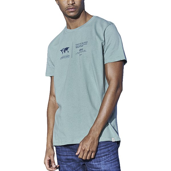 Camiseta Estampada Colcci Verde Masculino