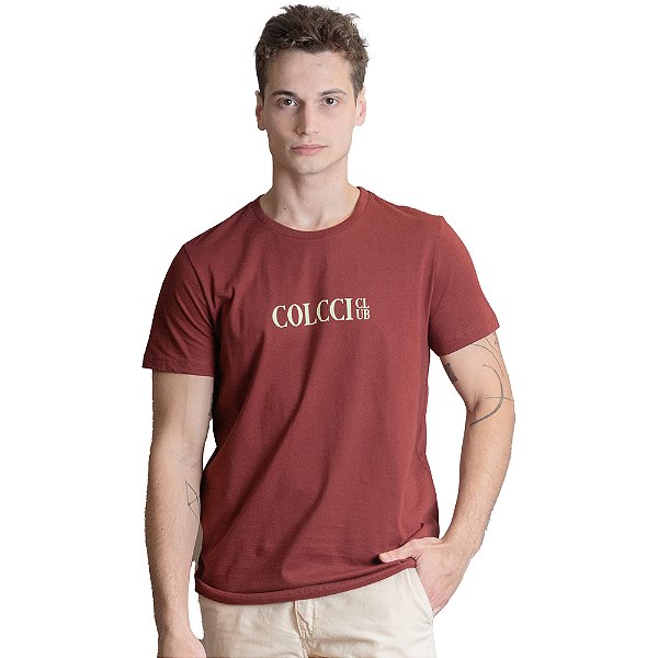 Camiseta Colcci Slim Bordô Masculino