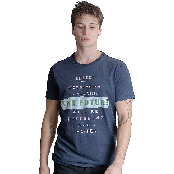 Camiseta Colcci Future VE23 Marinho Masculino