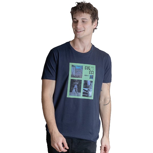Camiseta Colcci Slim Street VE23 Marinho Masculino