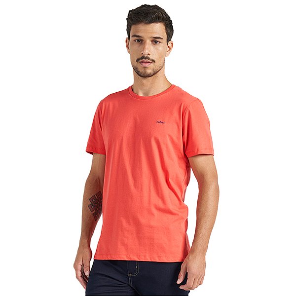Camiseta Colcci Slim Logo P23 Vermelho Masculino