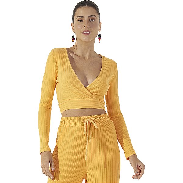 Blusa Colcci Slim P23 Laranja Feminino