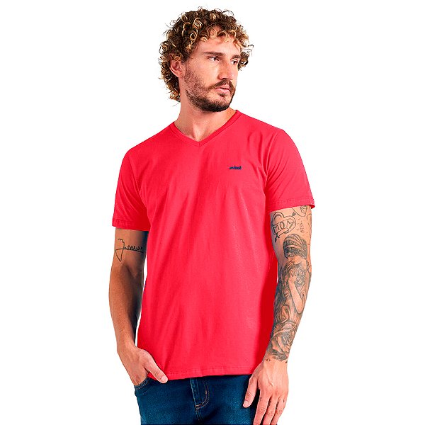 Camiseta Colcci Logo Slim P23 Vermelho Masculino