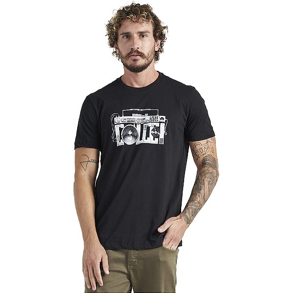 Camiseta Estampada Colcci Slim P23 Preto Masculino