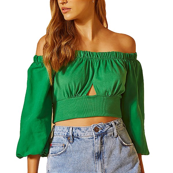 Blusa Linho Forum Verde Feminino