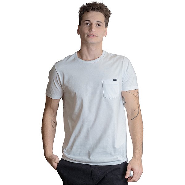 Camiseta Colcci Slim Com Bolso PRI23 Branco Masculino