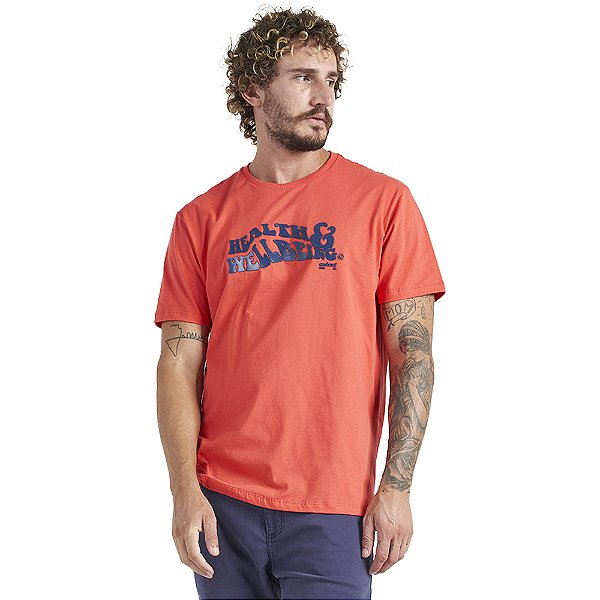 Camiseta Colcci Health V23 Vermelho Masculino