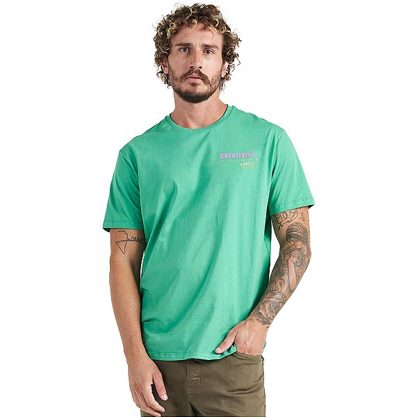 Camiseta Colcci Creativity P23 Verde Masculino