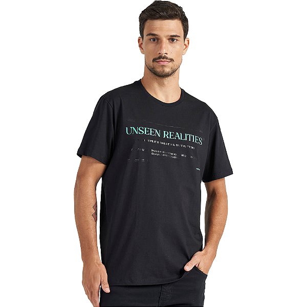 Camiseta Colcci Unseen Realities P23 Preto Masculino