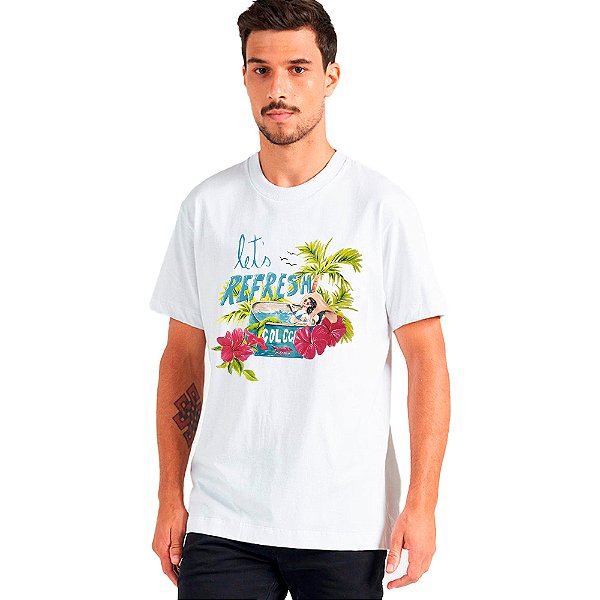 Camiseta Estampada Colcci P23 Branco Masculino