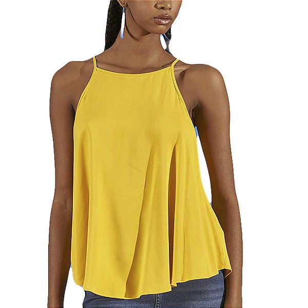 Regata Colcci Loose Amarelo Feminino