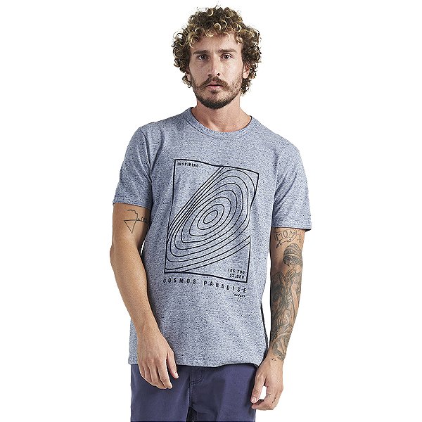 Camiseta Colcci Cosmos Paradise P23 Azul Masculino