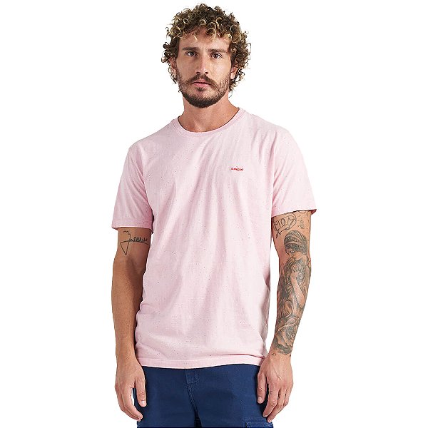 Camiseta Colcci Logo Bordado P23 Rosa Masculino