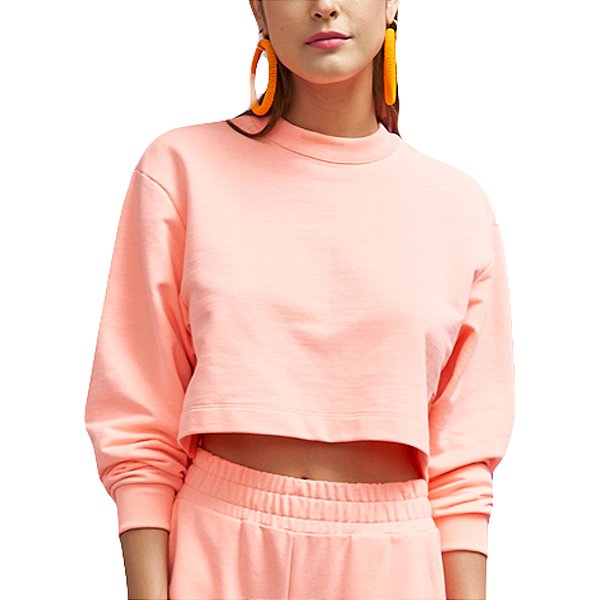 Blusão Moletom Colcci Loose Laranja Feminino