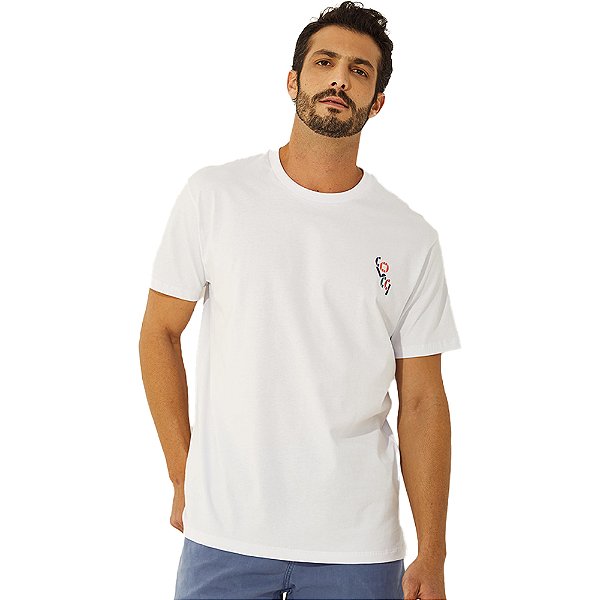 Camiseta Colcci Estampada V23 Branco Masculino