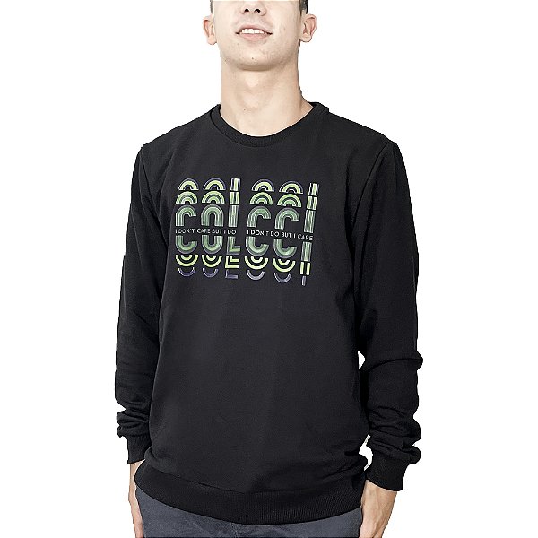 Moletom Colcci Slim Fechado VE23 Preto Masculino