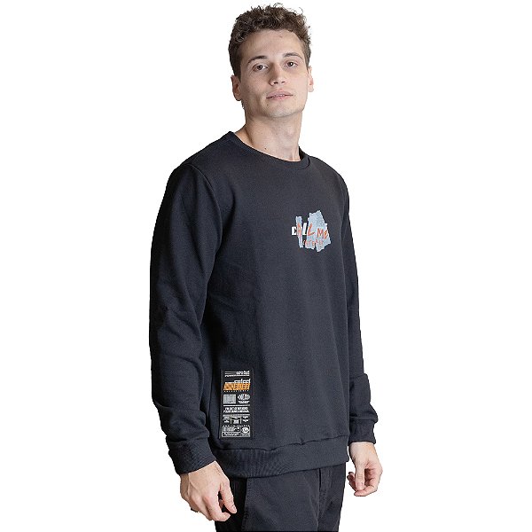 Moletom Colcci Slim Preto Masculino