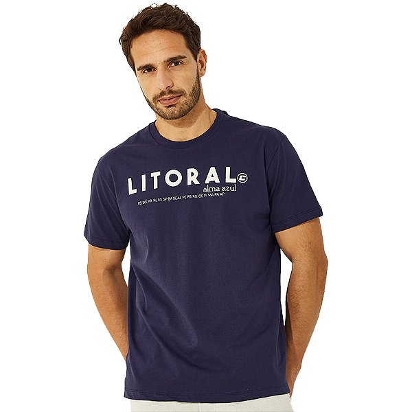 Camiseta Colcci Litoral V23 Marinho Masculino