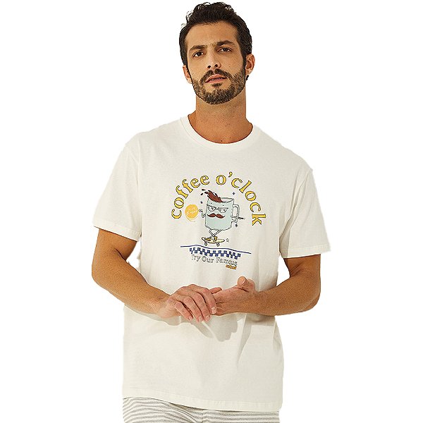 Camiseta Colcci Coffe V23 Off White Masculino