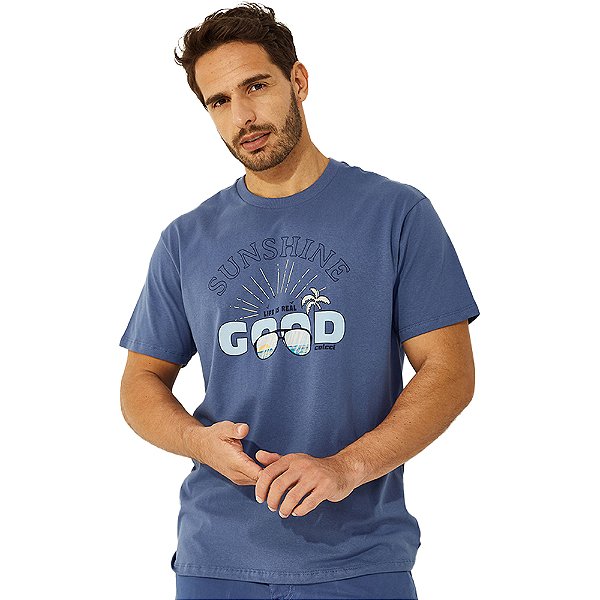 Camiseta Colcci Sunshine V23 Azul Masculino
