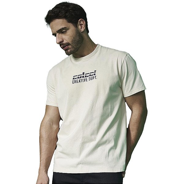 Camiseta Colcci Experiment AV23 Bege Masculino