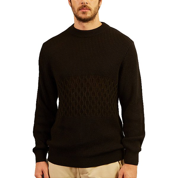 Blusão Tricô Forum Fitted Preto Masculino