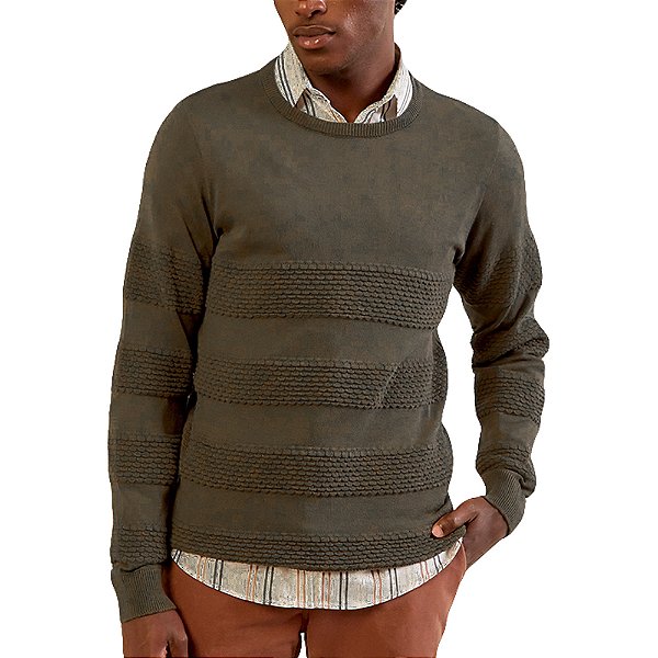 Suéter Tricô Forum Fifties Verde Masculino