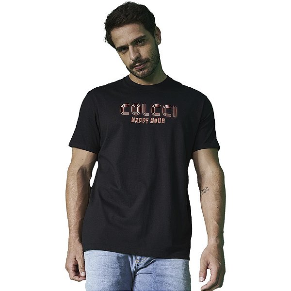 Camiseta Colcci Happy Hour AV23 Preto Masculino