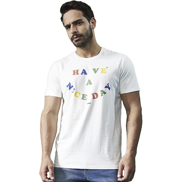Camiseta Colcci Nice Day AV23 Off White Masculino