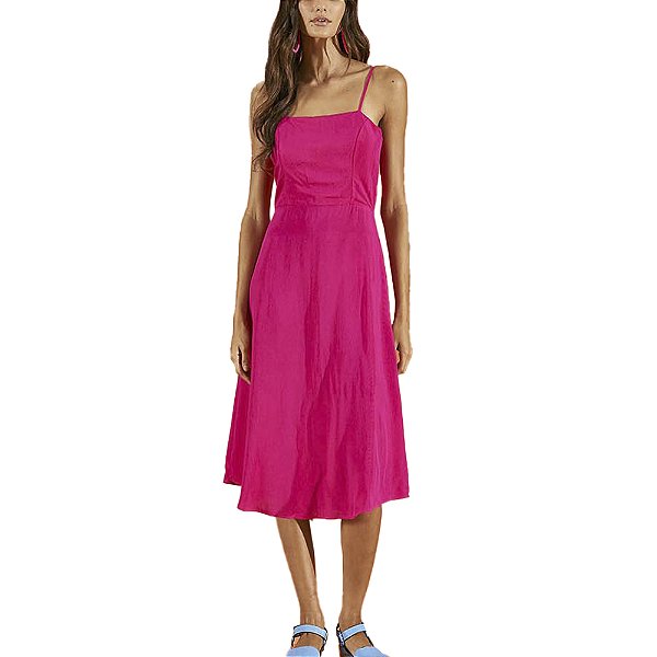 Vestido Midi Colcci Comfort Rosa Feminino