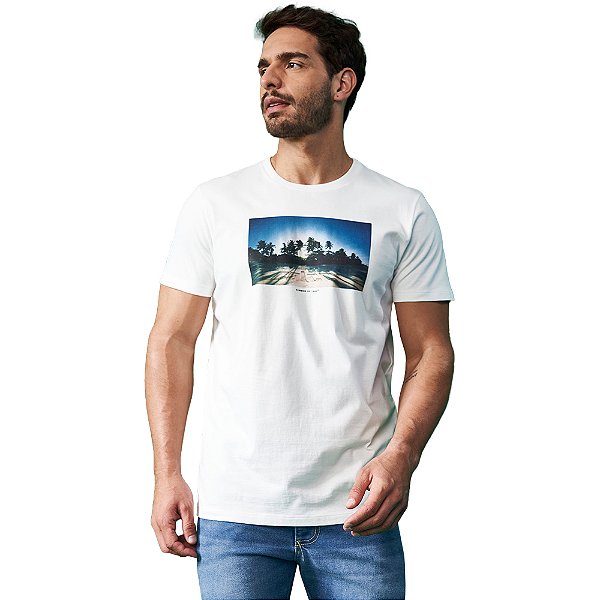 Camiseta Colcci Summer AV23 Off White Masculino