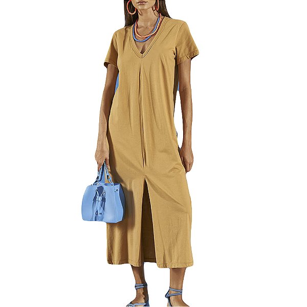 Vestido Midi Colcci Comfort Marrom Feminino