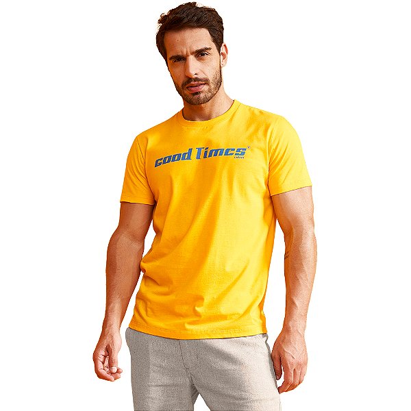 Camiseta Colcci Good Times AV23 Amarelo Masculino