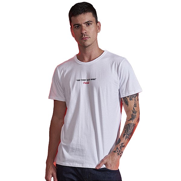 Camiseta Coca Cola Shape Branco Masculino