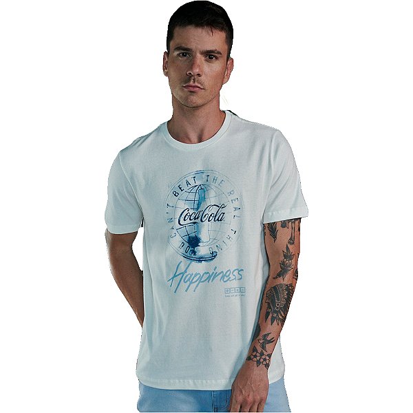 Camiseta Estampada Coca Cola Off Shell Masculino