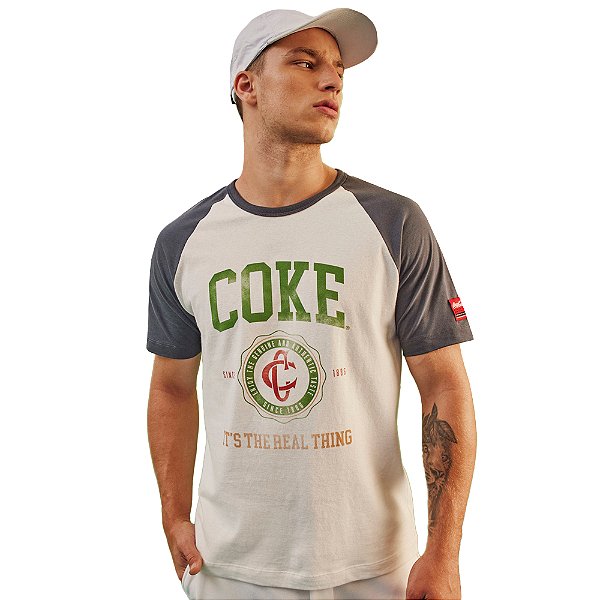 Camiseta Coca Cola Estampado P23 Off White Masculino