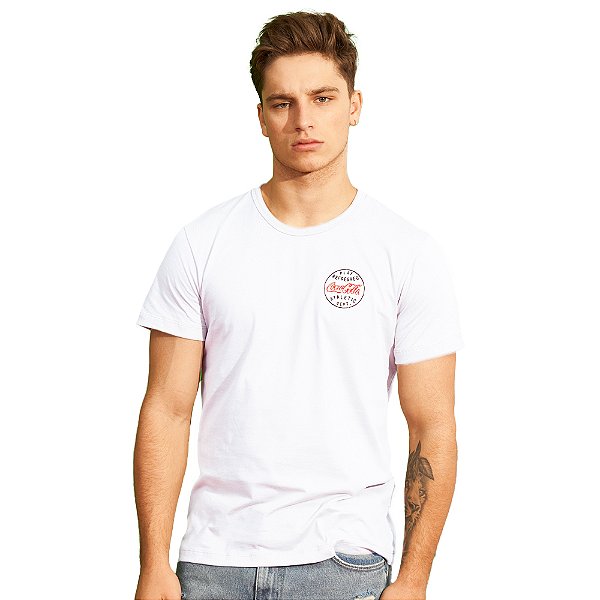 Camiseta Coca Cola Athletic V23 Branco Masculino