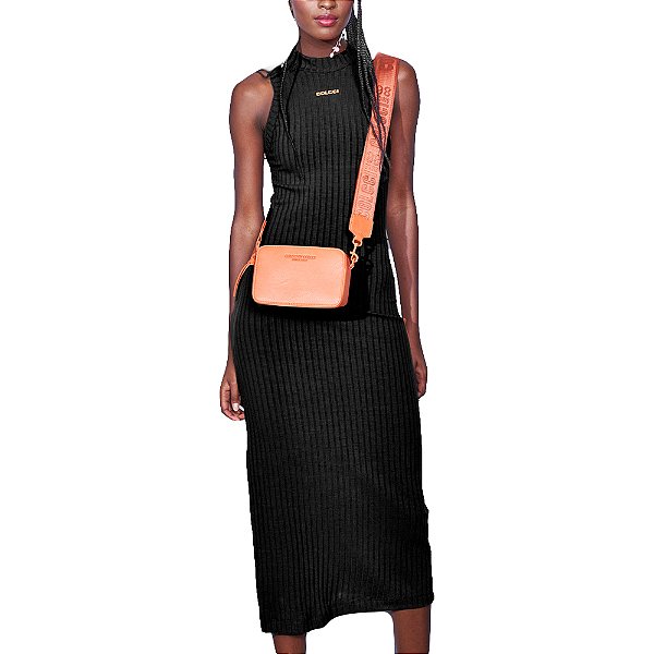 Vestido Canelado Colcci Slim Preto Feminino